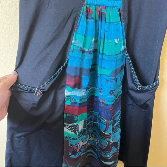 Save The Queen Women’s Dress. Size: L Black Sleeveless. Made in Italy. - Picture 5 of 11
